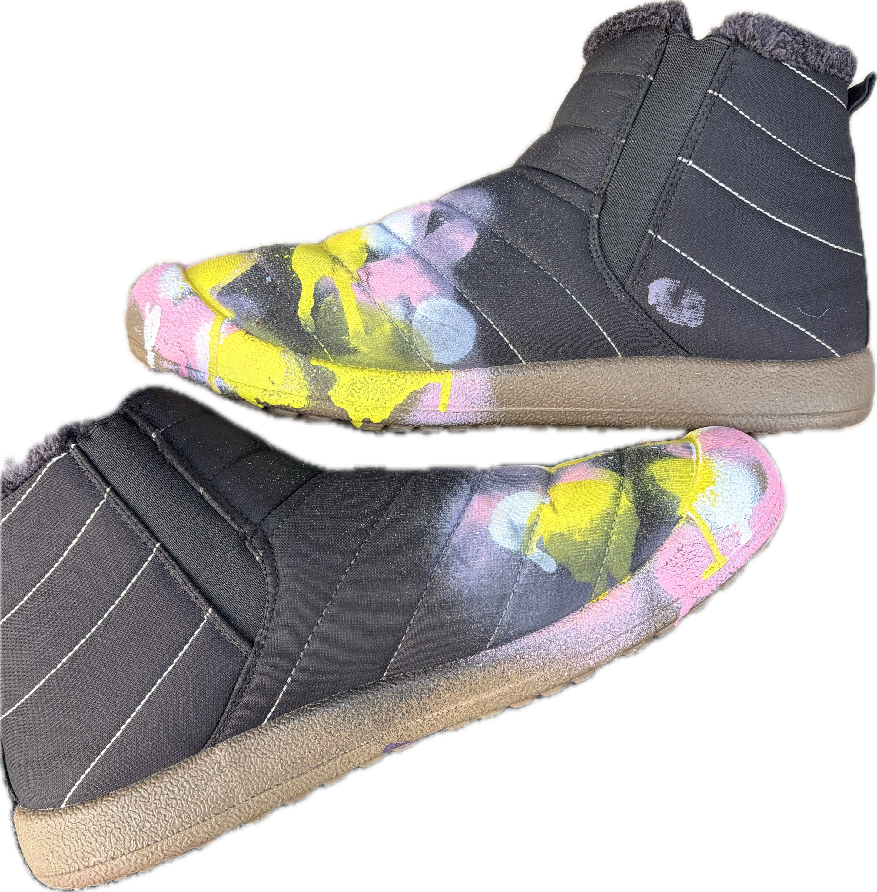 Black mid laceless (justsayes) bully teeth boots